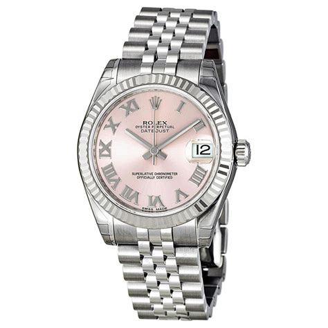 Rolex Lady Datejust 31 (midsize): Pink Index Dial, Steel